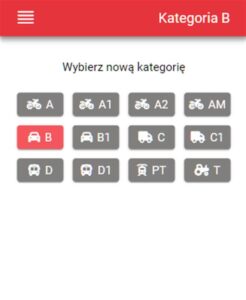 testy na prawo jazdy lista kategorii -mobile